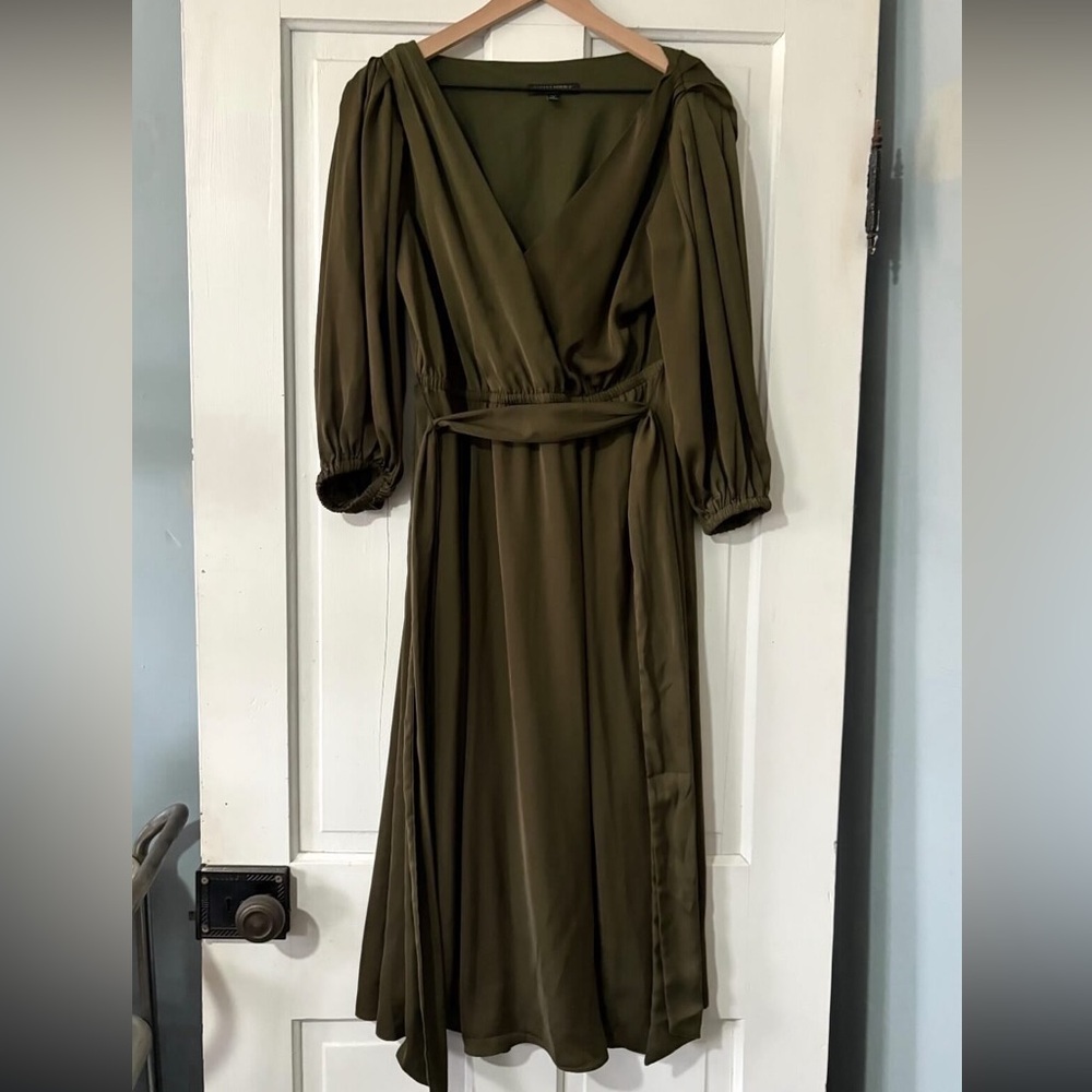Banana Republic Long Sleeve Olive Dress